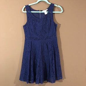 Navy lace dress size L